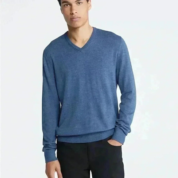 NWOT Calvin Klein Extra Fine Merino Wool V-neck Pullover Sweater XXL - Picture 1 of 7